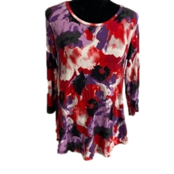 Jm COLLECTION Women’s 3/4 length sleeve top size XS - Picture 1 of 6